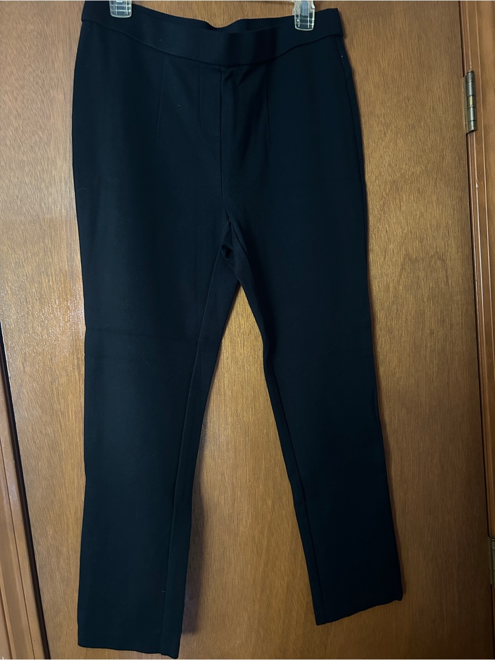 Jules & Leopold Black Straight-Leg Ponte Pants